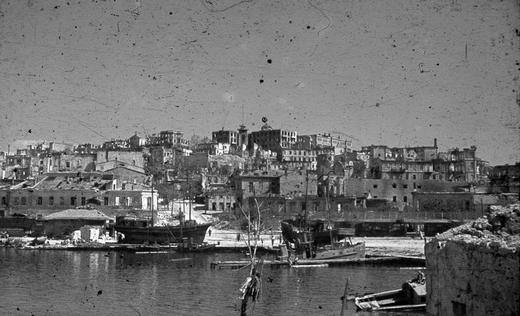 Russland, Sewastopol, zerstörter Hafen