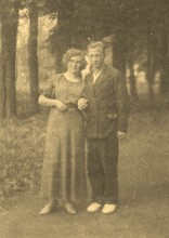 К.А. Трофимова с мужем Василием Ивановичем, 1936 г.