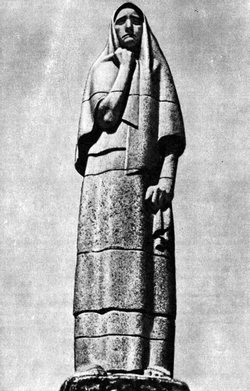 Г. Иокубонис. (Архитектор В. Габрюнас.) Памятник жертвам фашизма в Пирчюписе. 1960. Гранит.