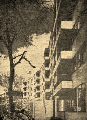 Один из наиболее известных «жилых блоков» в Кенсал Райз, в северо-западном районе столицы, выстроенный по плану архитектора Е. М. Фрай.